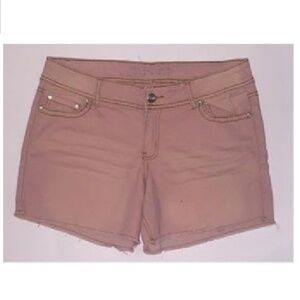 BONGO JUNIOR'S OMBRE FRAYED DENIM SHORTS- 13 CORAL (NEW WITH TAGS)